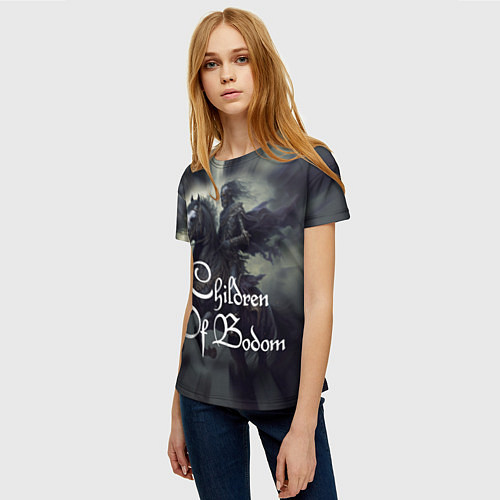 Женская футболка Children of Bodom on horseback / 3D-принт – фото 3