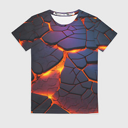 Женская футболка Неоновая лава - течение