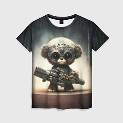 Футболка женская Cute animal with a gun, цвет: 3D-принт