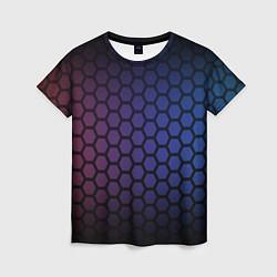 Футболка женская Abstract hexagon fon, цвет: 3D-принт