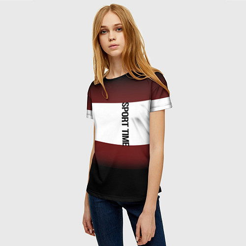 Женская футболка Россия 58 регион / 3D-принт – фото 3