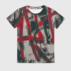 Футболка женская Красное граффити, цвет: 3D-принт