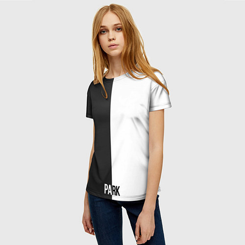 Женская футболка Двухцветный Парк / 3D-принт – фото 3