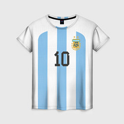 Футболка женская Марадона форма сборной Аргентины, цвет: 3D-принт