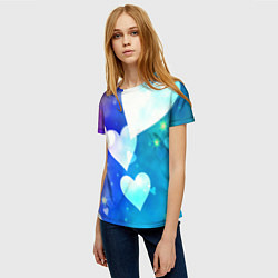 Футболка женская Dreamy Hearts Multicolor, цвет: 3D-принт — фото 2