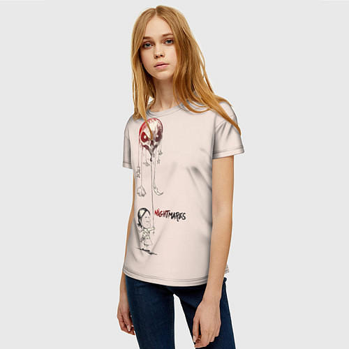 Женская футболка Девочка с шариком / 3D-принт – фото 3