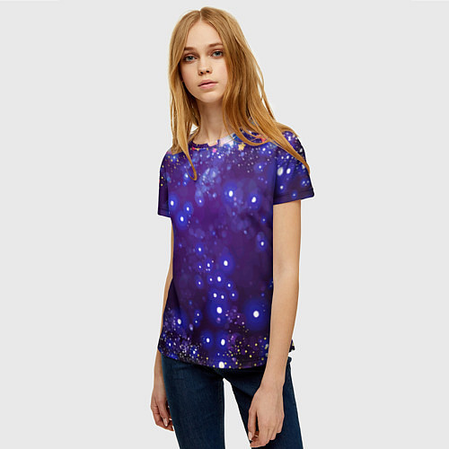 Женская футболка Звездочки - космическое небо / 3D-принт – фото 3