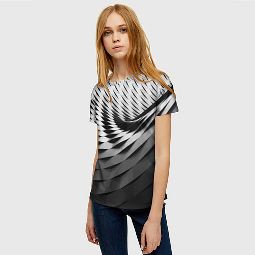 Женская футболка Авангардный модный паттерн / 3D-принт – фото 3