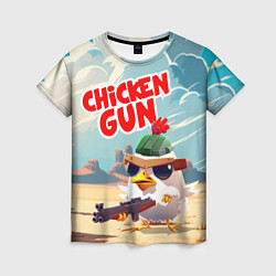 Футболка женская Chicken Gun, цвет: 3D-принт