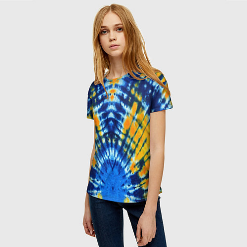 Женская футболка Tie dye стиль хиппи / 3D-принт – фото 3