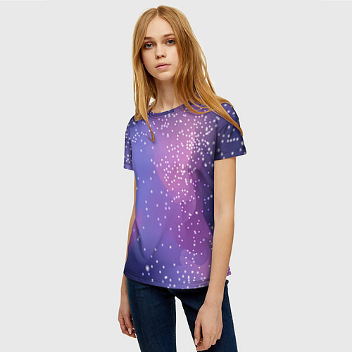 Женская футболка Космическое звездное небо / 3D-принт – фото 3