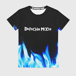 Футболка женская Depeche Mode blue fire, цвет: 3D-принт