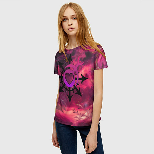 Женская футболка Метка хаоса Слаанеш / 3D-принт – фото 3
