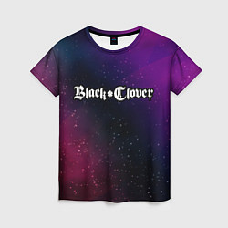 Футболка женская Black Clover gradient space, цвет: 3D-принт