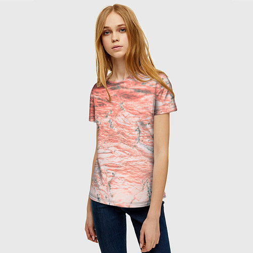 Женская футболка Розовая кислота / 3D-принт – фото 3
