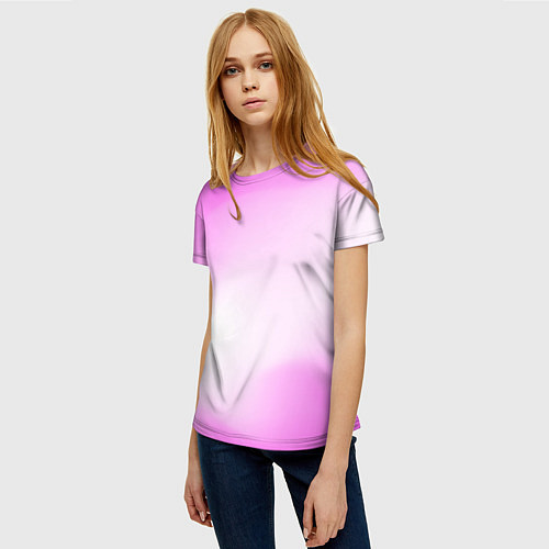 Женская футболка Градиент розовый / 3D-принт – фото 3