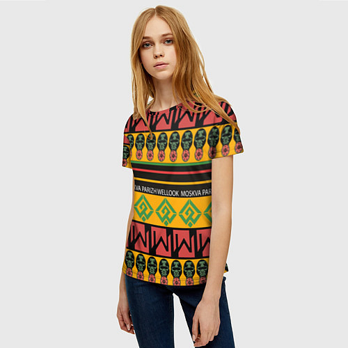 Женская футболка Цвета африки / 3D-принт – фото 3
