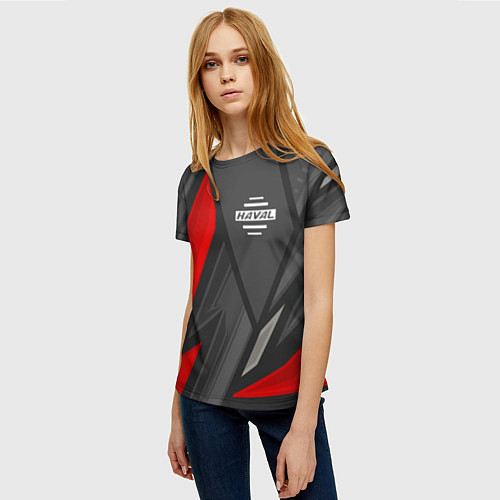 Женская футболка Haval sports racing / 3D-принт – фото 3