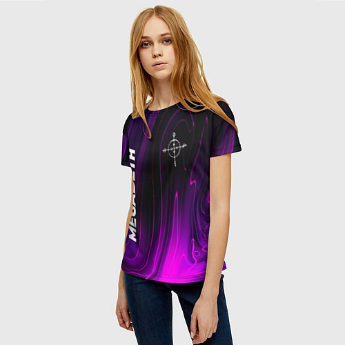 Женская футболка Megadeth violet plasma / 3D-принт – фото 3