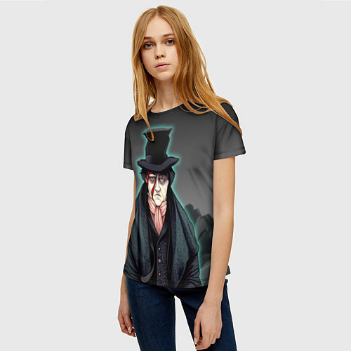 Женская футболка Бродяга в мятом цилиндре / 3D-принт – фото 3