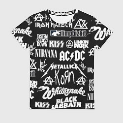 Футболка женская Сборник тяжёлого рока, цвет: 3D-принт