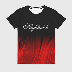 Женская футболка Nightwish red plasma