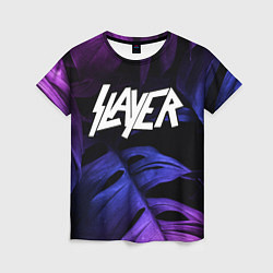 Футболка женская Slayer neon monstera, цвет: 3D-принт