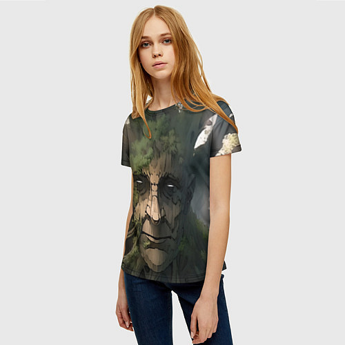 Женская футболка Аниме Мудрое дерево / 3D-принт – фото 3