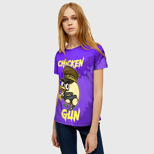 Женская футболка Чикен Ган - цыпленок / 3D-принт – фото 3