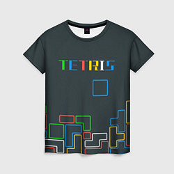 Футболка женская Tetris neon, цвет: 3D-принт