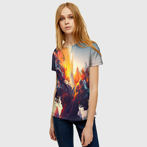 Женская футболка Красивый апокалипис / 3D-принт – фото 3