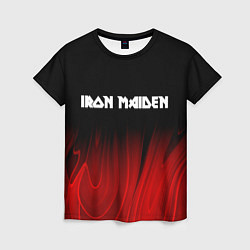 Футболка женская Iron Maiden red plasma, цвет: 3D-принт