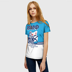 Футболка женская ВМФ - военно-морской флот, цвет: 3D-принт — фото 2