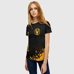 Футболка женская Changan - gold gradient: надпись, символ, цвет: 3D-принт — фото 2