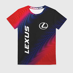 Футболка женская Lexus красный карбон, цвет: 3D-принт