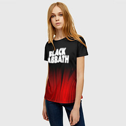 Футболка женская Black Sabbath red plasma, цвет: 3D-принт — фото 2