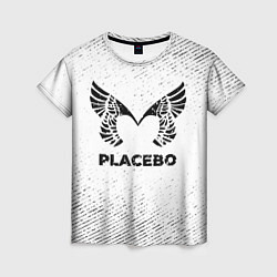 Футболка женская Placebo с потертостями на светлом фоне, цвет: 3D-принт