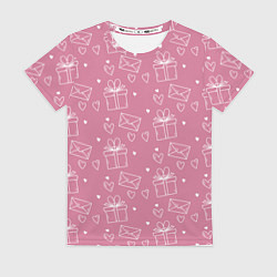 Футболка женская Влюбленным паттерн, цвет: 3D-принт