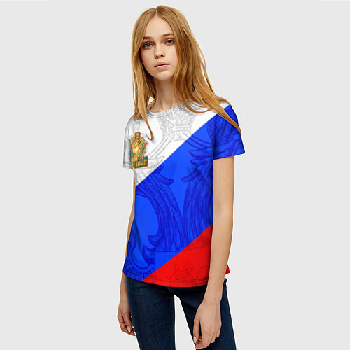 Женская футболка Россия - пограничные войска / 3D-принт – фото 3