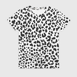 Женская футболка Черные леопардовые пятна