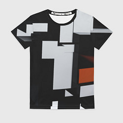 Футболка женская Прямоугольники и темнота, цвет: 3D-принт