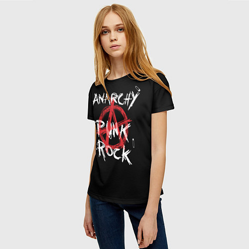 Женская футболка Анархия - панк рок / 3D-принт – фото 3