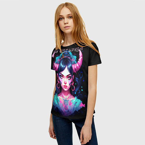Женская футболка Fantasy girl - my escapism / 3D-принт – фото 3