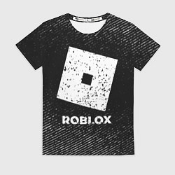 Футболка женская Roblox с потертостями на темном фоне, цвет: 3D-принт