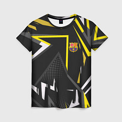 Футболка женская ФК Барселона эмблема, цвет: 3D-принт