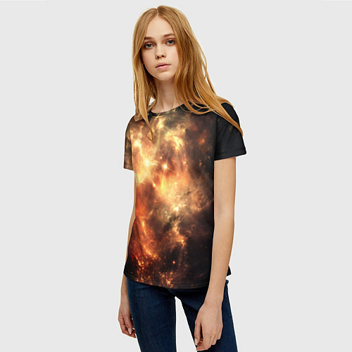 Женская футболка Рождение галактики от Midjourney / 3D-принт – фото 3