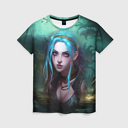 Футболка женская Jinx fantasy art Arcane League of Legends, цвет: 3D-принт