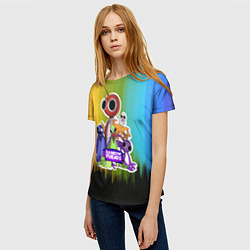 Футболка женская Компания радужных друзей, цвет: 3D-принт — фото 2