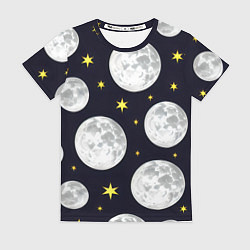 Женская футболка Космос лун