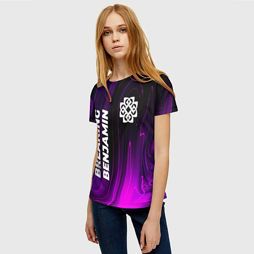Женская футболка Breaking Benjamin violet plasma / 3D-принт – фото 3